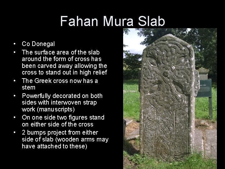 Fahan Mura Slab • Co Donegal • The surface area of the slab around