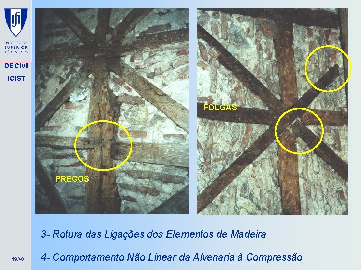 DECivil ICIST FOLGAS PREGOS 3 - Rotura das Ligações dos Elementos de Madeira 19/40