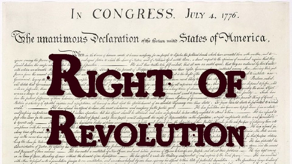 Right of Revolution 