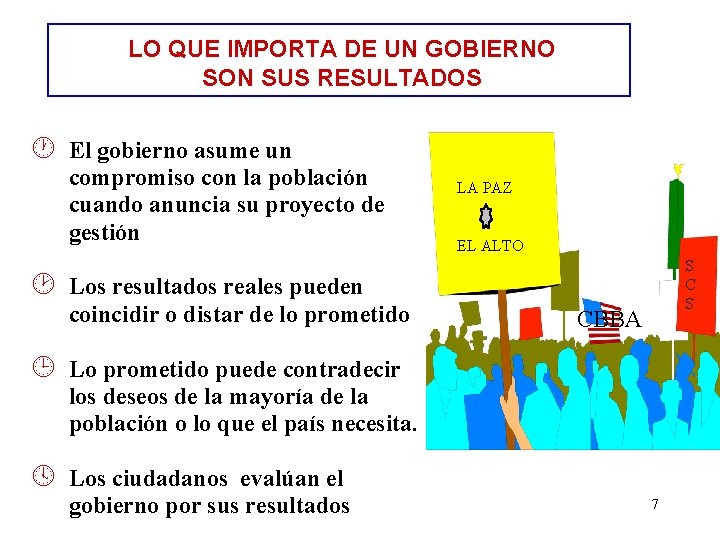 LO QUE IMPORTA DE UN GOBIERNO SON SUS RESULTADOS · El gobierno asume un