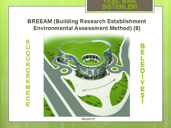 YEŞİL BİNA SİSTEMLERİ BREEAM (Building Research Establishment Environmental Assessment Method) (8) K Ü Ç