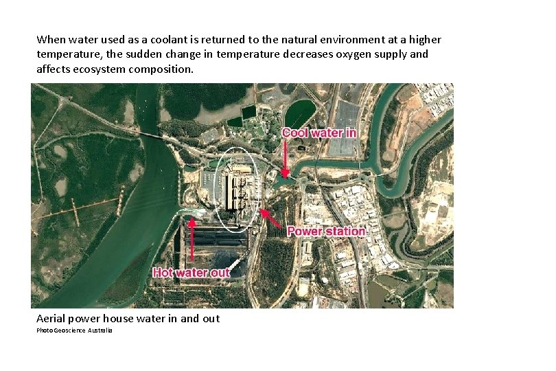 When water used as a coolant is returned to the natural environment at a