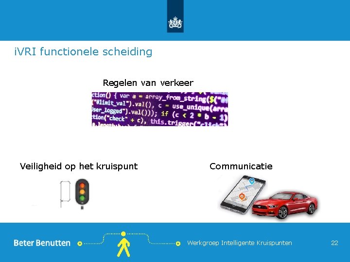 i. VRI functionele scheiding Regelen van verkeer Veiligheid op het kruispunt Communicatie Werkgroep Intelligente