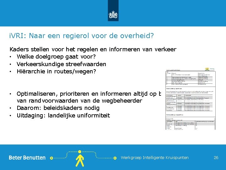 i. VRI: Naar een regierol voor de overheid? Kaders stellen voor het regelen en