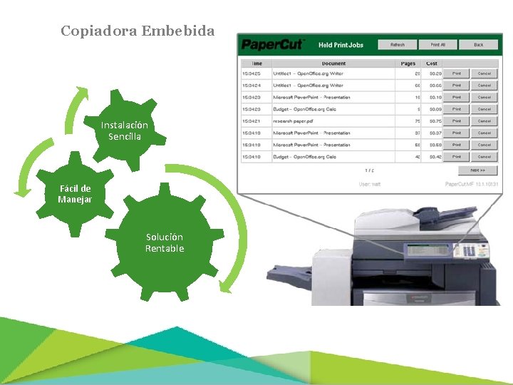 Copiadora Embebida Instalación Sencilla Fácil de Manejar Solución Rentable 