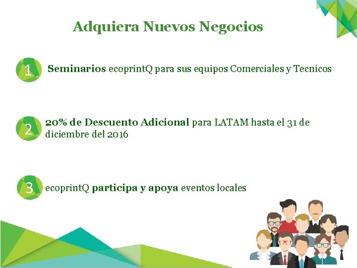 Adquiera Nuevos Negocios 1 Seminarios ecoprint. Q para sus equipos Comerciales y Tecnicos 2