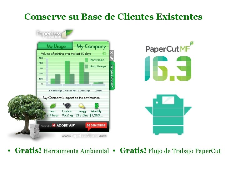 Conserve su Base de Clientes Existentes • Gratis! Herramienta Ambiental • Gratis! Flujo de