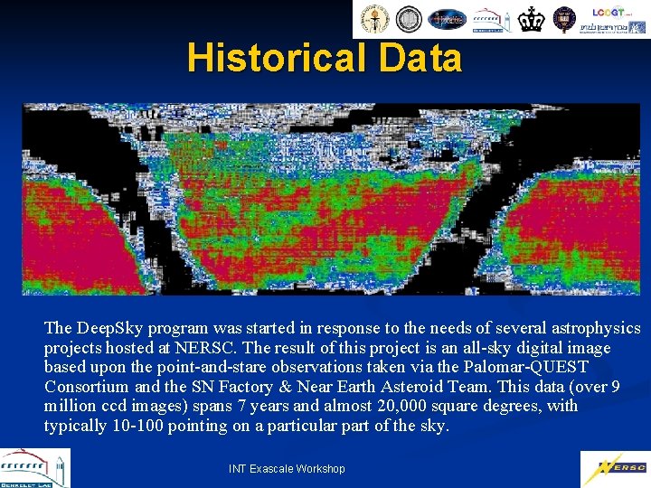Historical Data The Deep. Sky program was started in response to the needs of