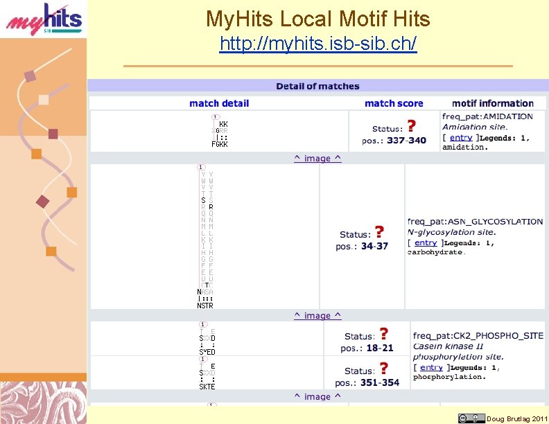 My. Hits Local Motif Hits http: //myhits. isb-sib. ch/ Doug Brutlag 2011 