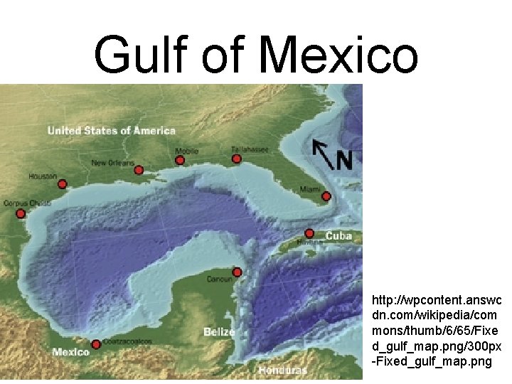 Gulf of Mexico http: //wpcontent. answc dn. com/wikipedia/com mons/thumb/6/65/Fixe d_gulf_map. png/300 px -Fixed_gulf_map. png