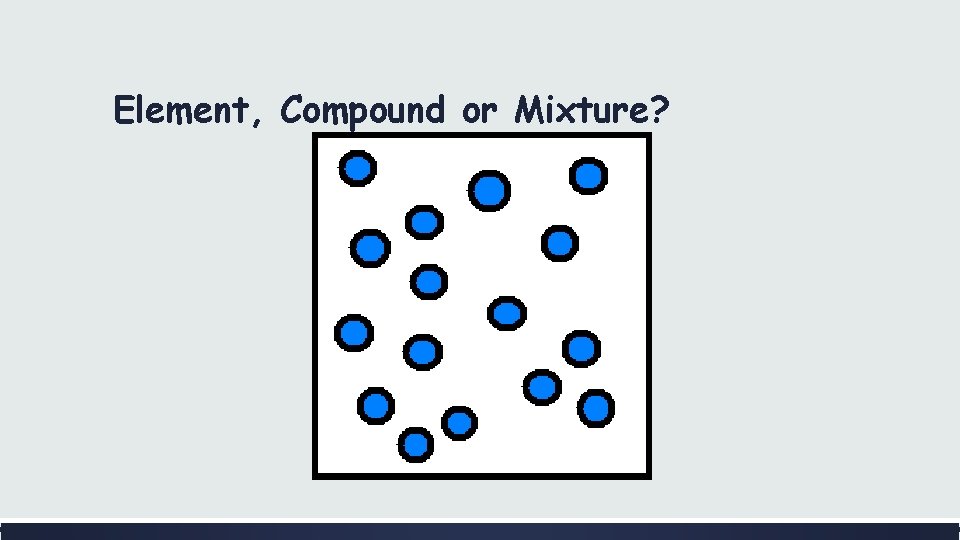 Element, Compound or Mixture? 