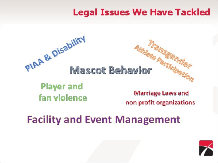 Legal Issues We Have Tackled 