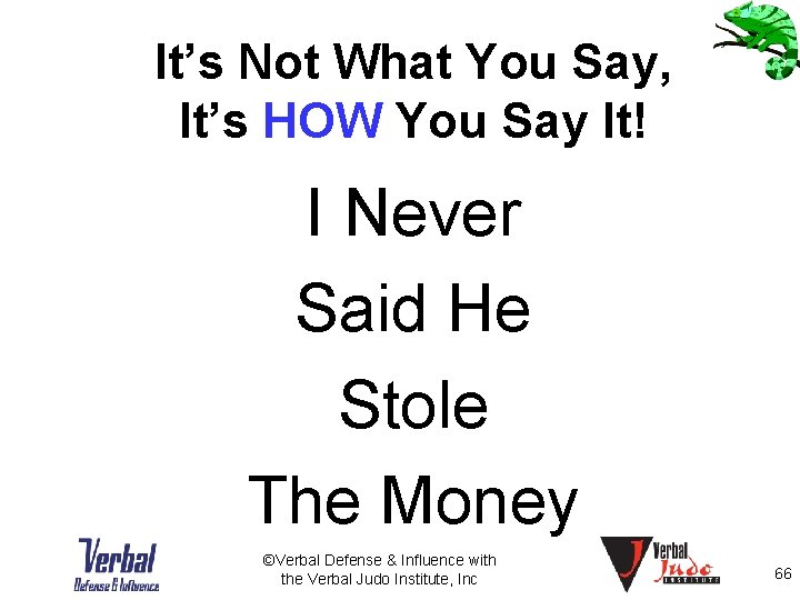 It’s Not What You Say, It’s HOW You Say It! I Never Said He