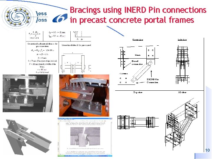 Bracings using INERD Pin connections in precast concrete portal frames 10 