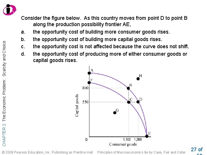 CHAPTER 2 The Economic Problem: Scarcity and Choice Consider the figure below. As this