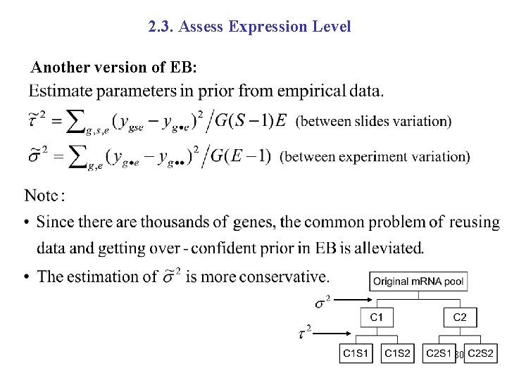 2. 3. Assess Expression Level Another version of EB: 80 