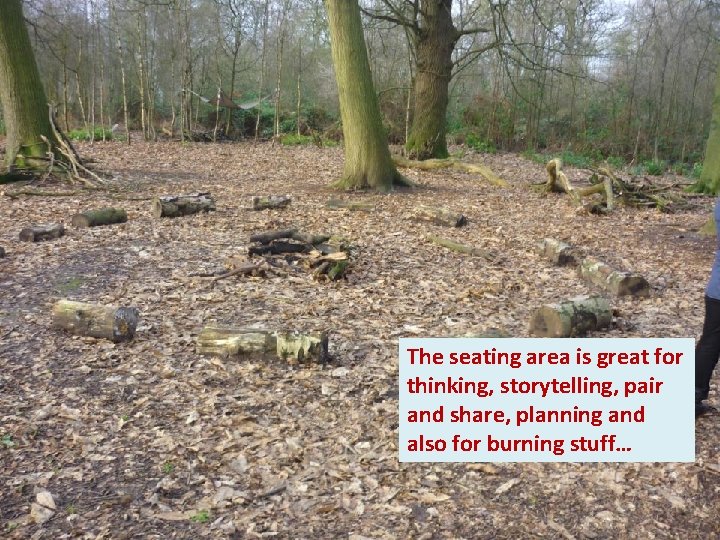 The seating area is great for thinking, storytelling, pair and share, planning and also