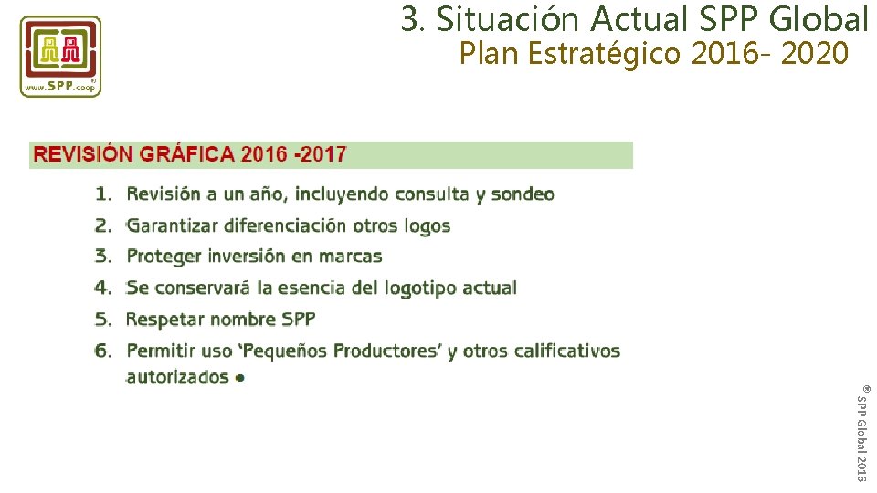 3. Situación Actual SPP Global Plan Estratégico 2016 - 2020 ® SPP Global 2016