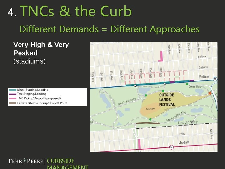 4. TNCs & the Curb Different Demands = Different Approaches Very High & Very