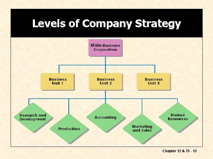 Levels of Company Strategy Chapter 12 & 13 - 13 