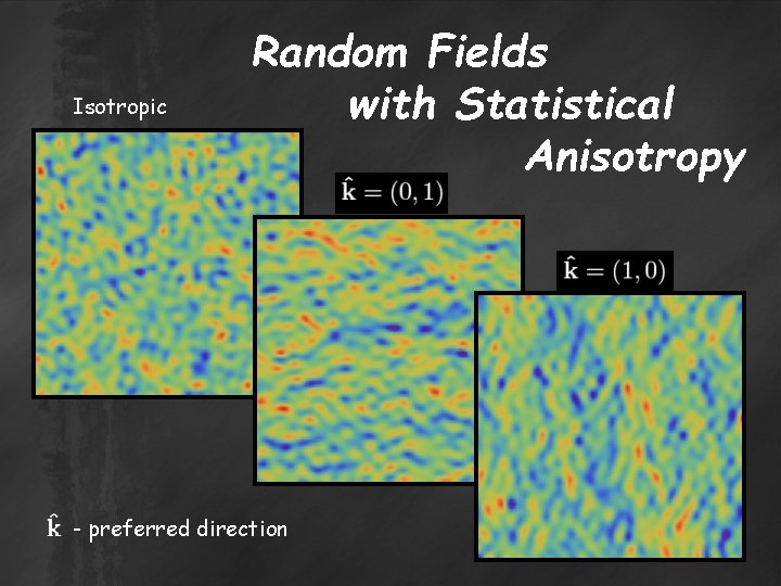 Isotropic Random Fields with Statistical Anisotropy - preferred direction 