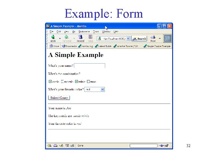 Example: Form 32 Example: Form 32