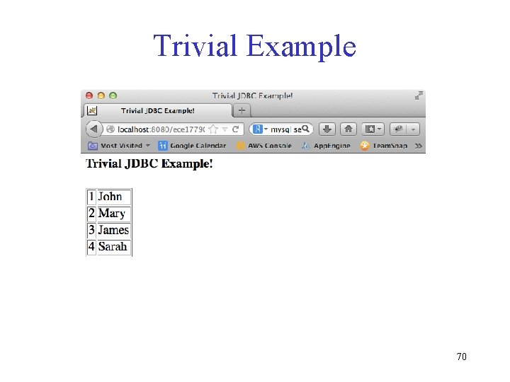 Trivial Example 70 Trivial Example 70