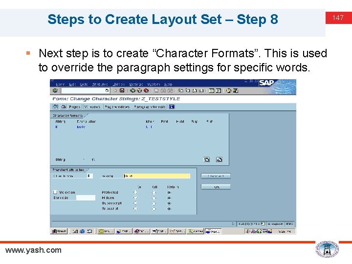 Steps to Create Layout Set – Step 8 § Next step is to create