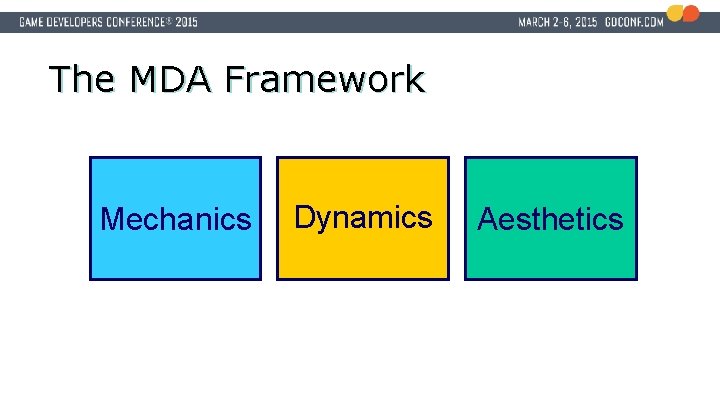 The MDA Framework Mechanics Dynamics Aesthetics 