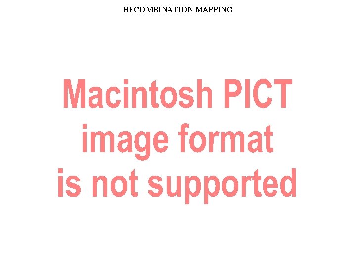 RECOMBINATION MAPPING 