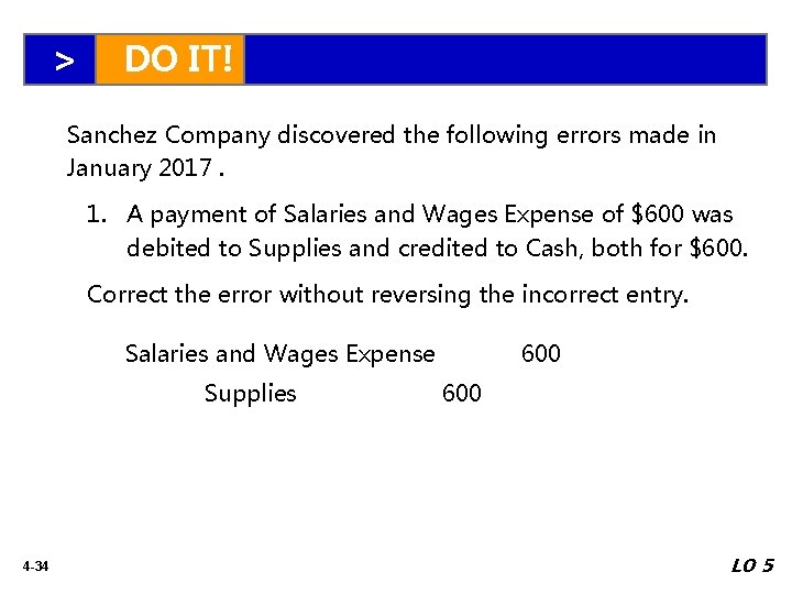 > DO IT! Sanchez Company discovered the following errors made in January 2017. 1.