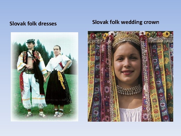 Slovak folk dresses Slovak folk wedding crown 