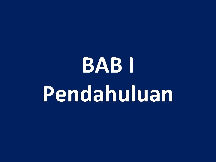 BAB I Pendahuluan 