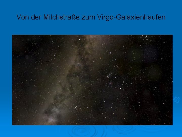 Von der Milchstraße zum Virgo-Galaxienhaufen 