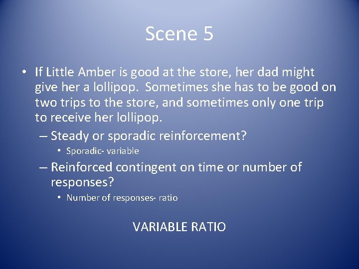 Scene 5 • If Little Amber is good at the store, her dad might