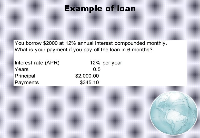 Example of loan 