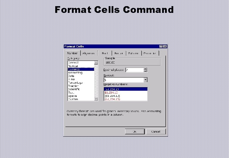 Format Cells Command 