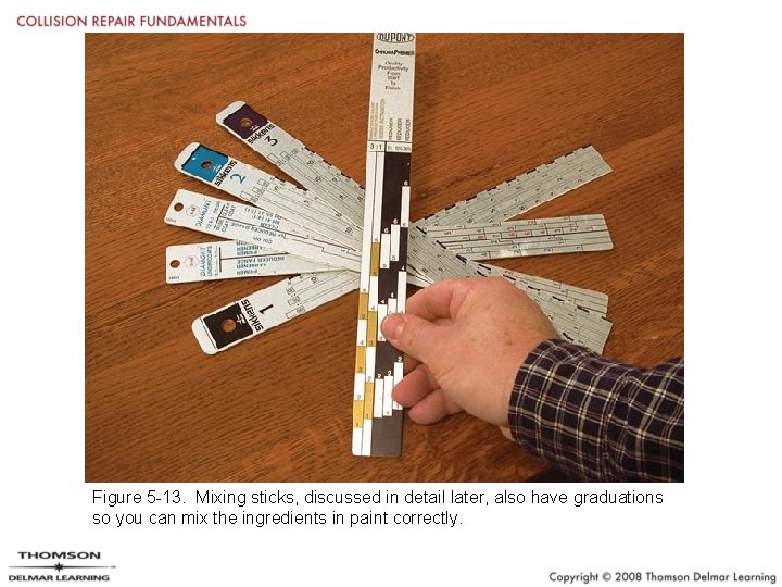 Figure 5 -13. Mixing sticks, discussed in detail later, also have graduations so you