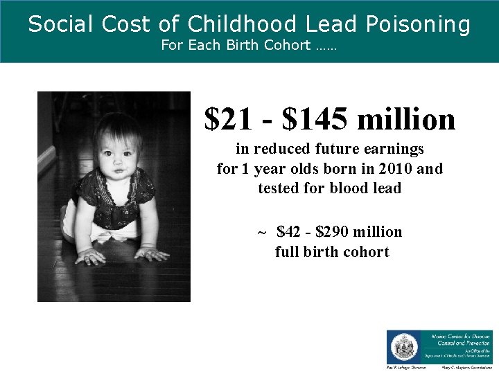 Social Cost of Childhood Lead Poisoning For Each Birth Cohort …… $21 - $145