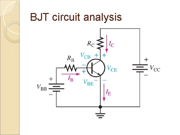 BJT circuit analysis 