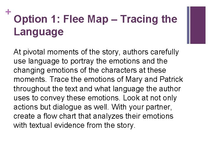+ Option 1: Flee Map – Tracing the Language At pivotal moments of the