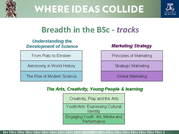 Breadth in the BSc - tracks Understanding the Development of Science Marketing Strategy From