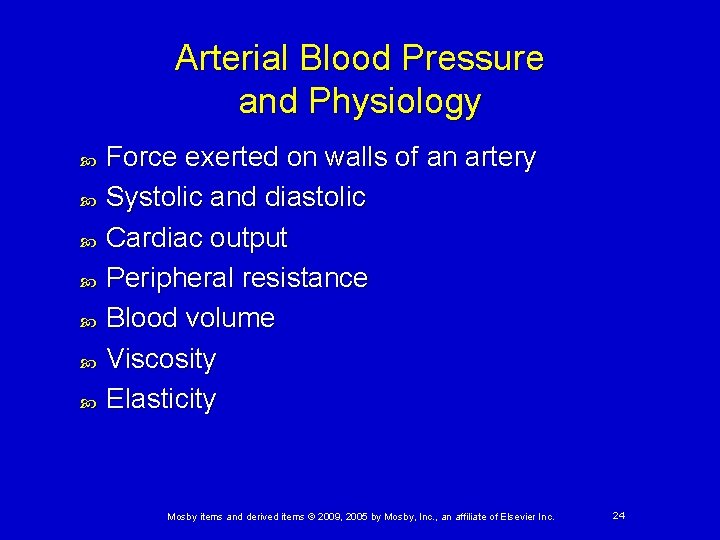 Arterial Blood Pressure and Physiology Force exerted on walls of an artery Systolic and Arterial Blood Pressure and Physiology Force exerted on walls of an artery Systolic and