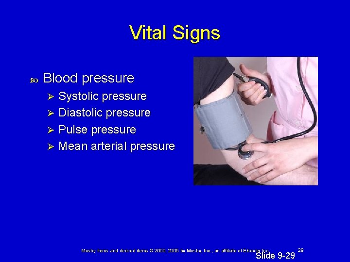 Vital Signs Blood pressure Systolic pressure Ø Diastolic pressure Ø Pulse pressure Ø Mean Vital Signs Blood pressure Systolic pressure Ø Diastolic pressure Ø Pulse pressure Ø Mean