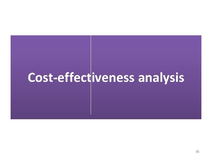 Cost-effectiveness analysis 35 