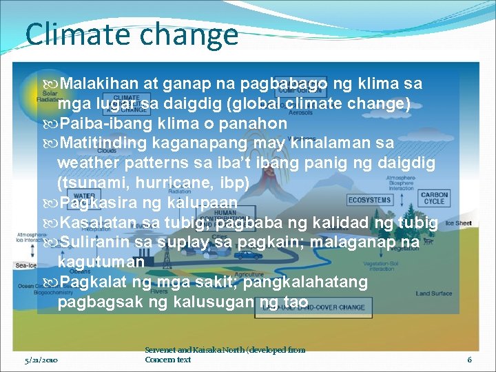 Climate change Malakihan at ganap na pagbabago ng klima sa mga lugar sa daigdig