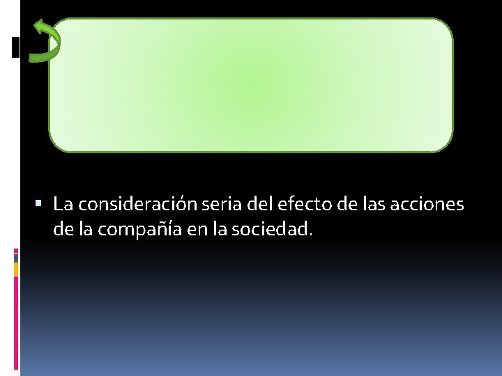  La consideración seria del efecto de las acciones de la compañía en la