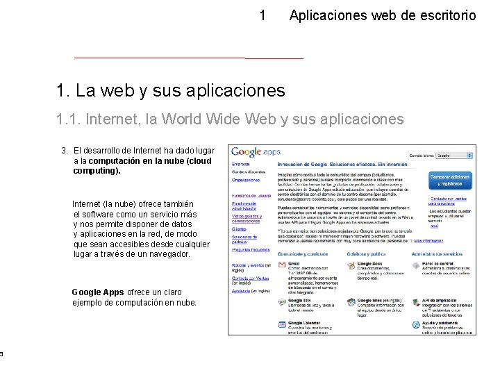 3 1 Aplicaciones web de escritorio 1. La web y sus aplicaciones 1. 1.