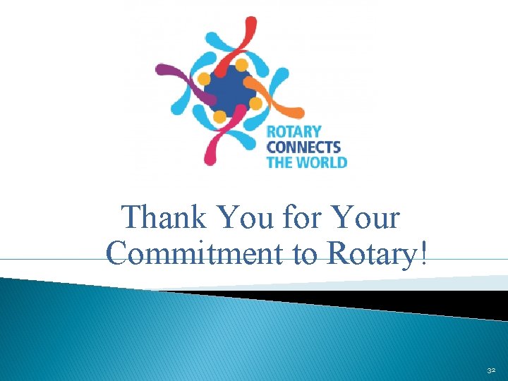 Thank You for Your Commitment to Rotary! 32 