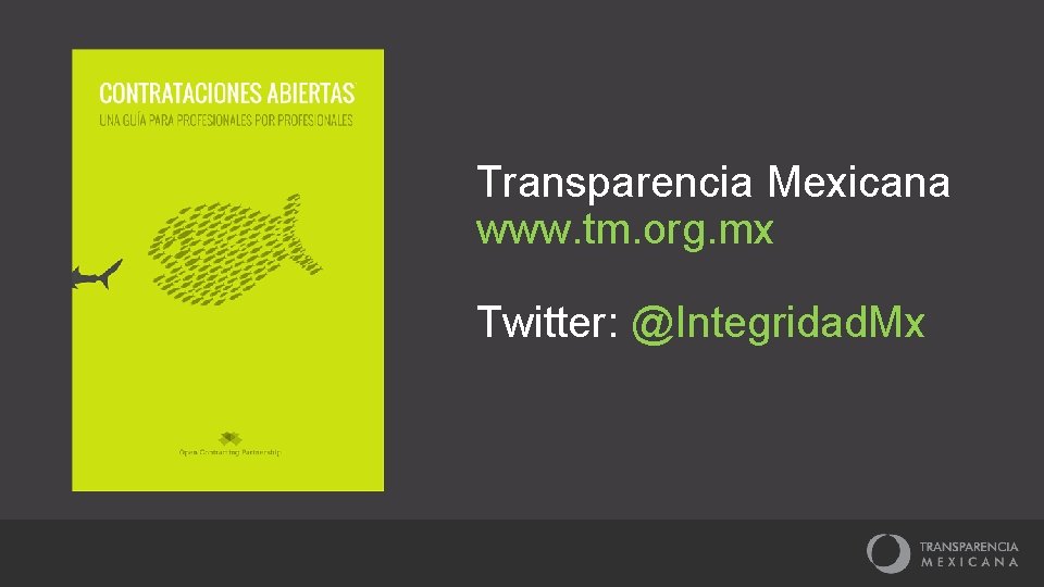 Transparencia Mexicana www. tm. org. mx Twitter: @Integridad. Mx 